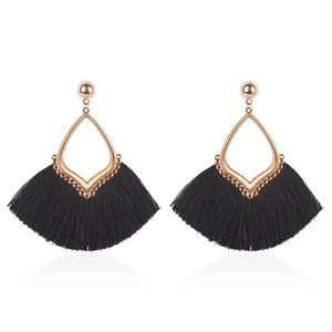 Jewelry - ONE LEFT!!! Black Tassel Earrings Jewelry - ONE LEFT!!! Black Tassel Earrings